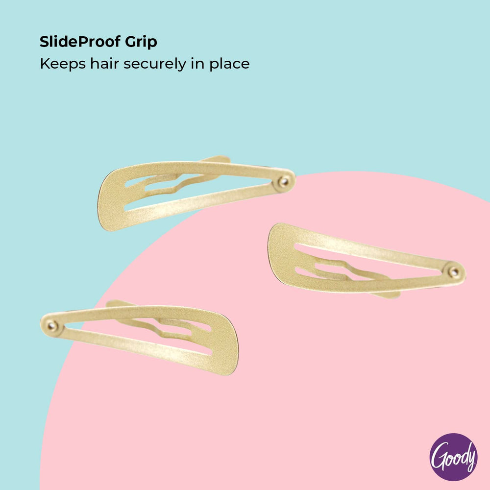 GOODY blonde contour clip blends with hair for seamless look.