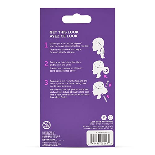 Goody Mini Spin Pins slideproof grip for all-day hold.