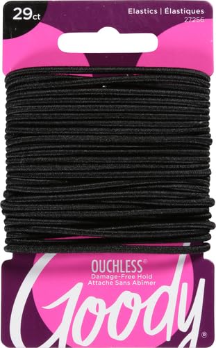 Goody Ouchless 2mm hair tie for fine to medium hair with comfortable hold.