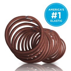 GOODY Ouchless elásticos marrón 4 mm para coleta duradera.