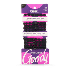 Goody Ouchless Forever elástico para cabello fino en negro, agarre estable, menos tensión.