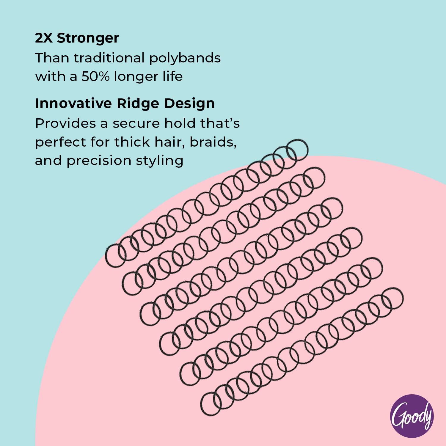 GOODY Ouchless Forever Polybands braiding hair for durable, precise styles