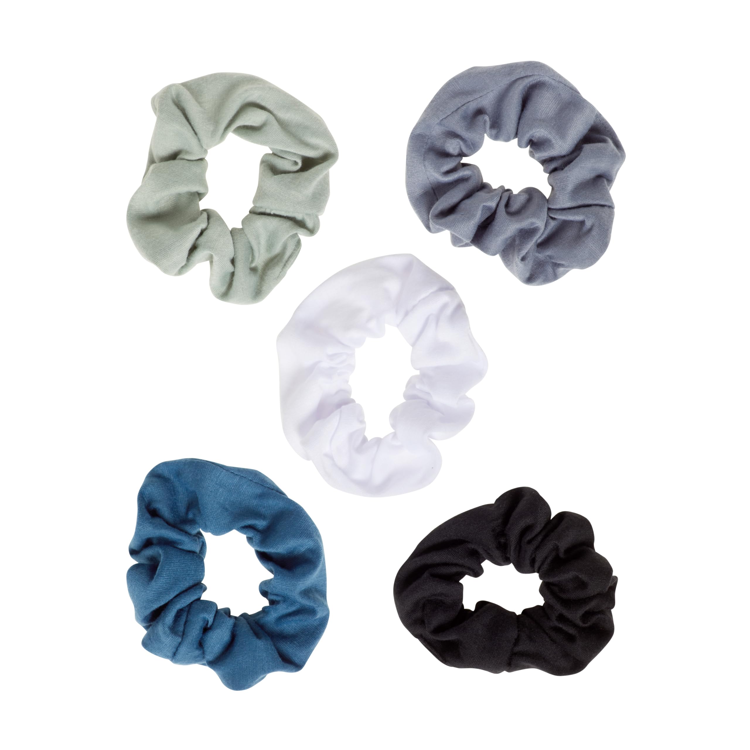 Goody Ouchless Scrunchies feature soft fabric for comfort.
