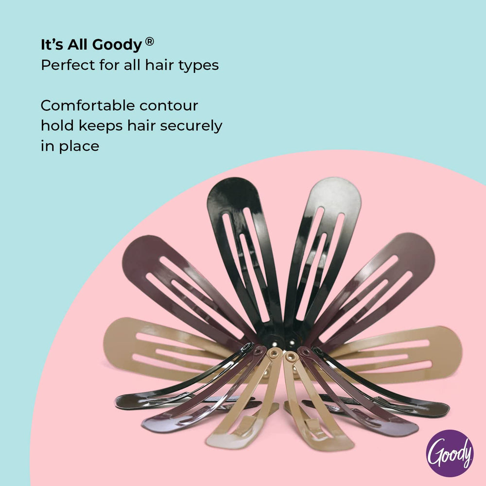 Pinzas contorno metal Goody, ideales para peinados rápidos y prácticos.