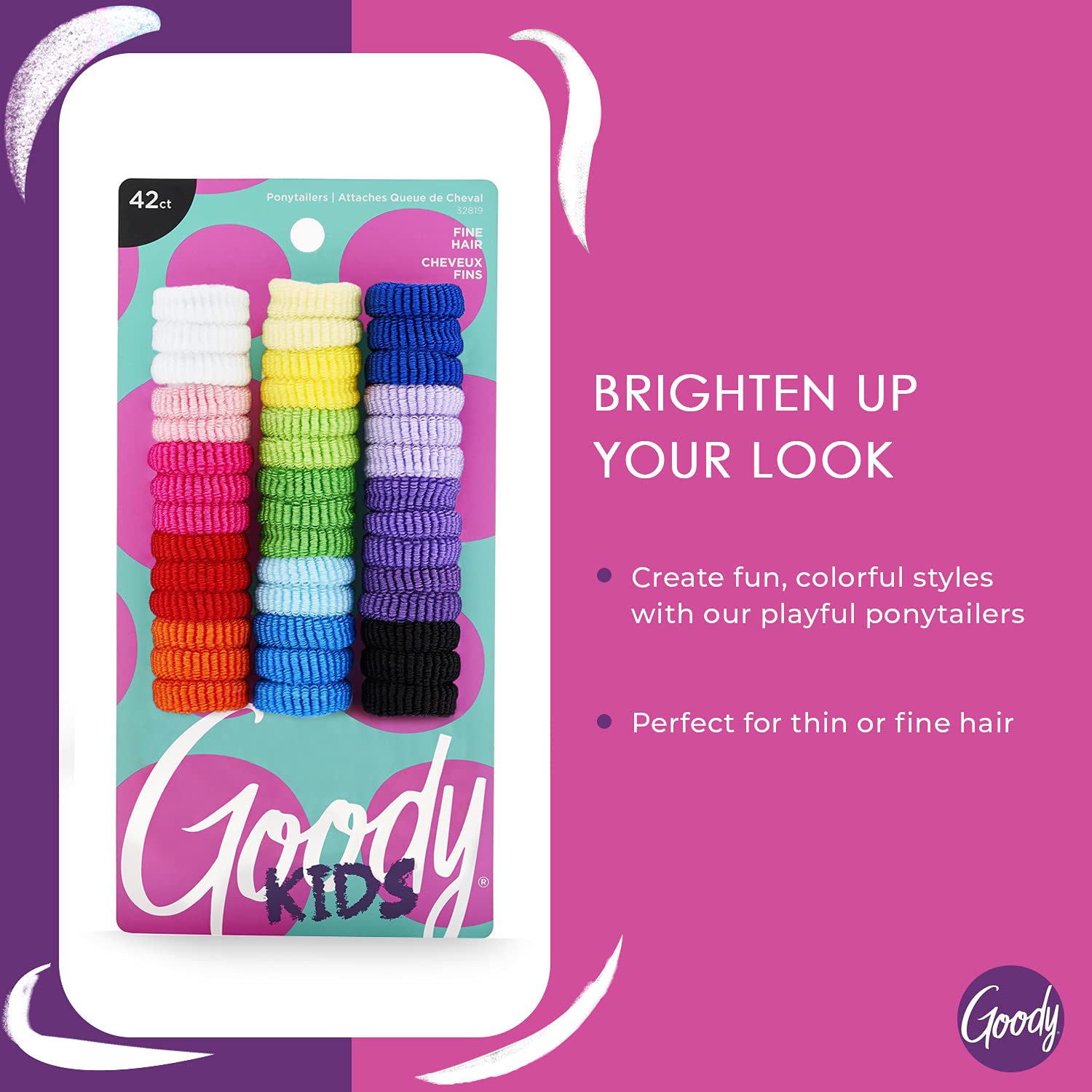 GOODY Ponytailers Terry suave sin dolor ideal para peinados duraderos