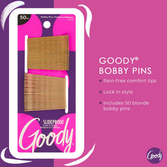 Goody SlideProof Bobby Pins comfort tip for all-day wear
