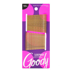 Goody SlideProof Bobby Pins in metallic blonde securely hold hair all day