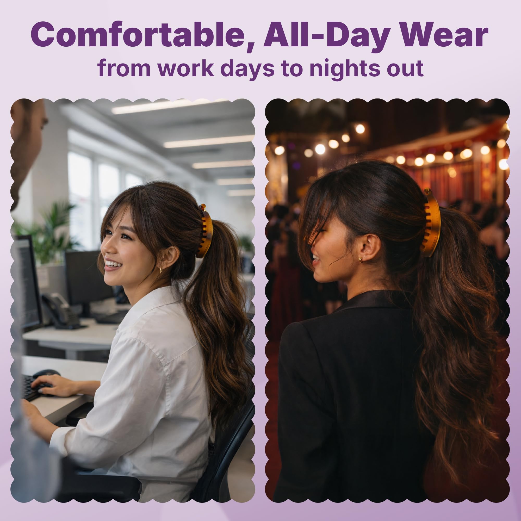 GOODY SlideProof grip ensures secure styling without slipping during busy days.