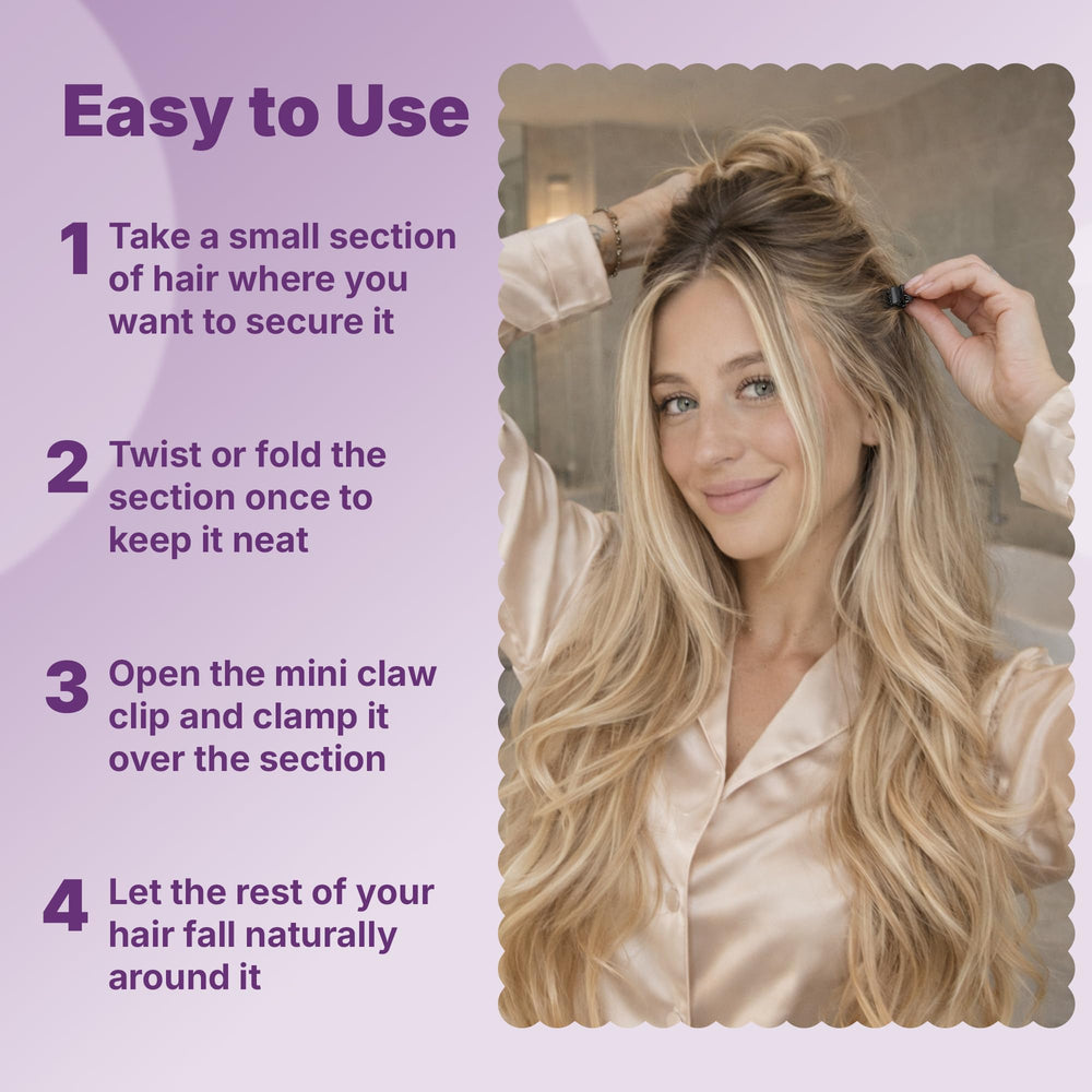 GOODY SlideProof Mini Clip para cabello fino: facilita peinados rápidos y sin esfuerzo