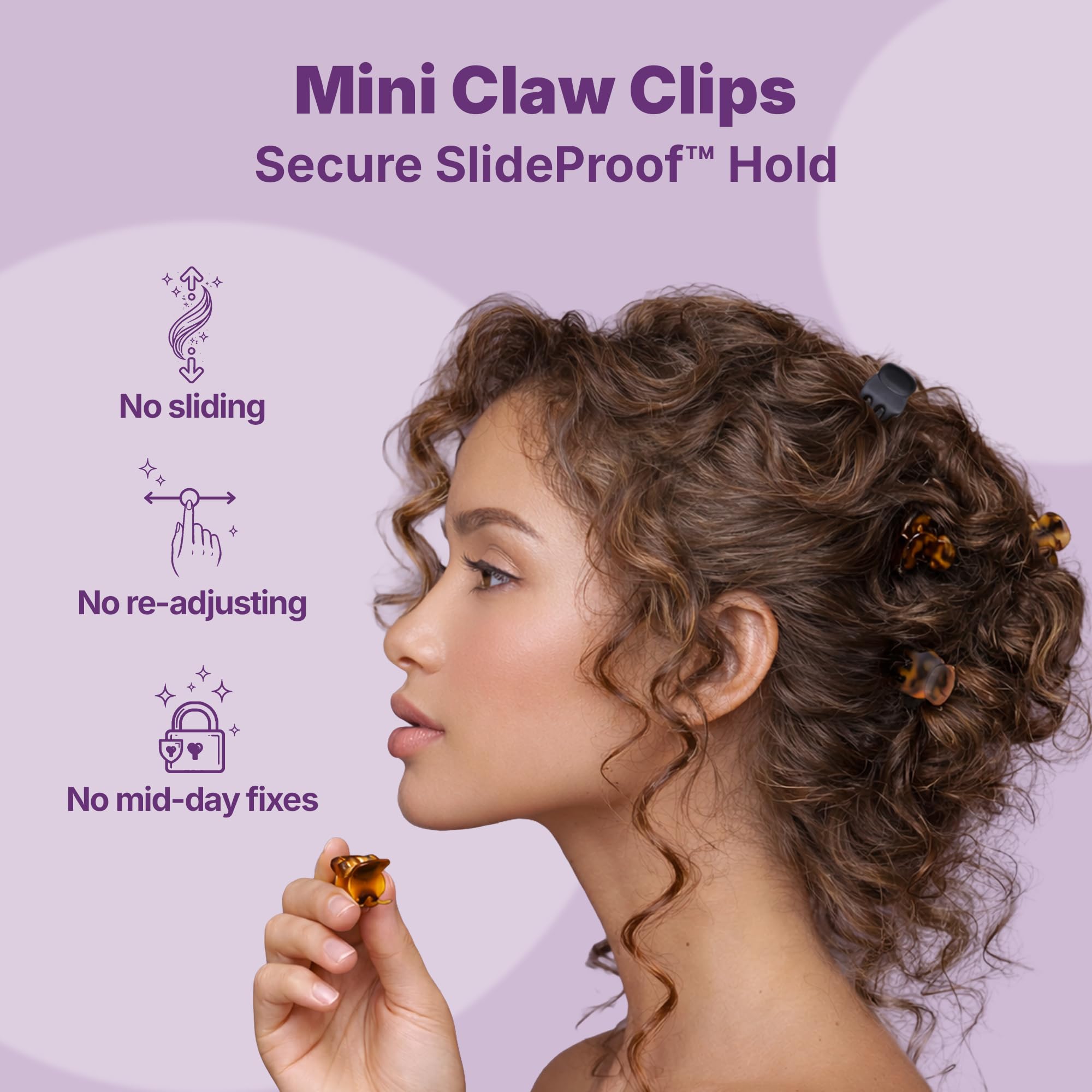 GOODY SlideProof Mini Clip tortosa: acabado elegante que complementa estilos formales
