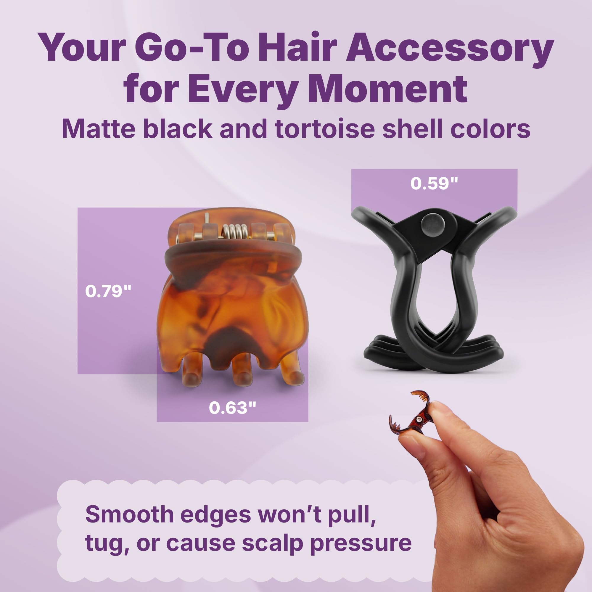 GOODY SlideProof Mini Clip uso diario: sujetan sin tirones en cabello fino
