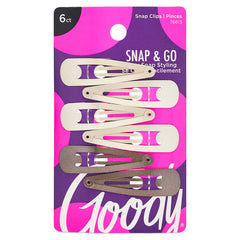 GOODY Snap & Go contour clip blonde six-pack for secure, discreet styling.