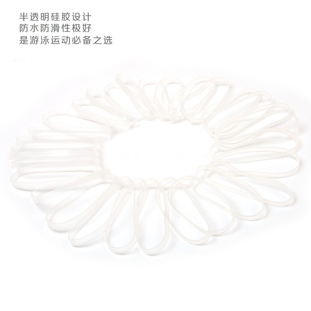 Goody SP 4mm latex elastic clear 30ct close-up showing smooth texture and resilience.