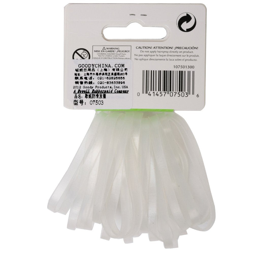 Goody SP 4mm latex elastic clear 30ct packaged for easy, ready-to-use flexibility.