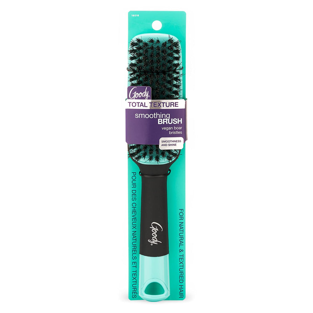 Goody Total Texture Smoothing Brush handle close-up with non-slip grip for controlled styling
