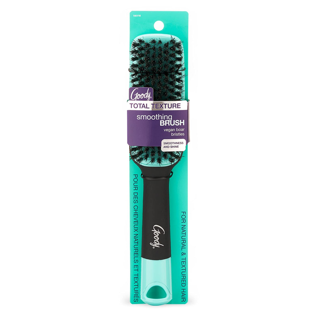 Goody Total Texture Smoothing Brush handle close-up with non-slip grip for controlled styling