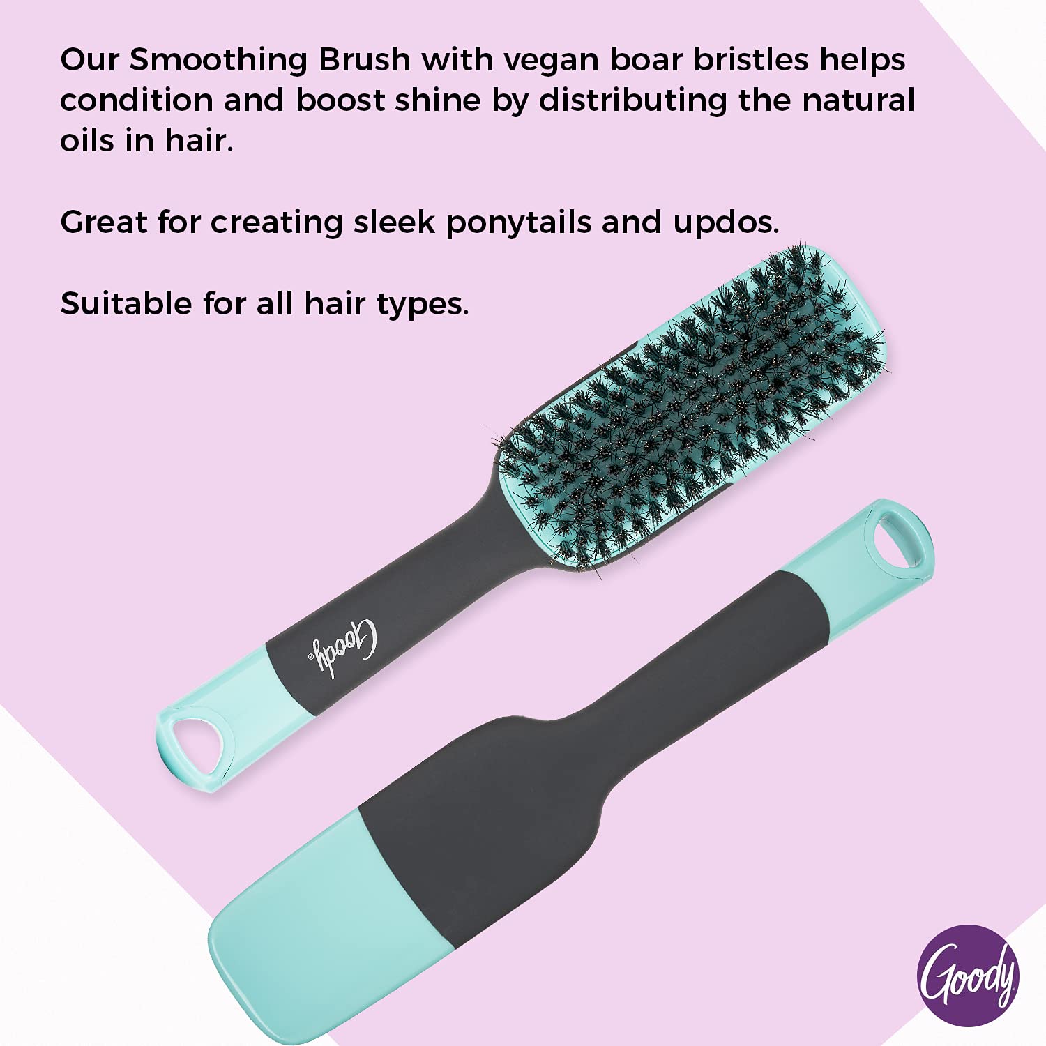 Goody Total Texture Smoothing Brush in use for sleek ponytails and updos