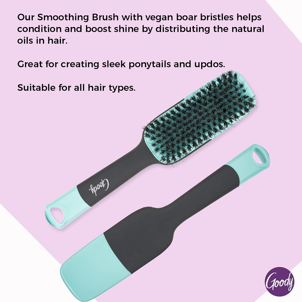 Goody Total Texture Smoothing Brush in use for sleek ponytails and updos