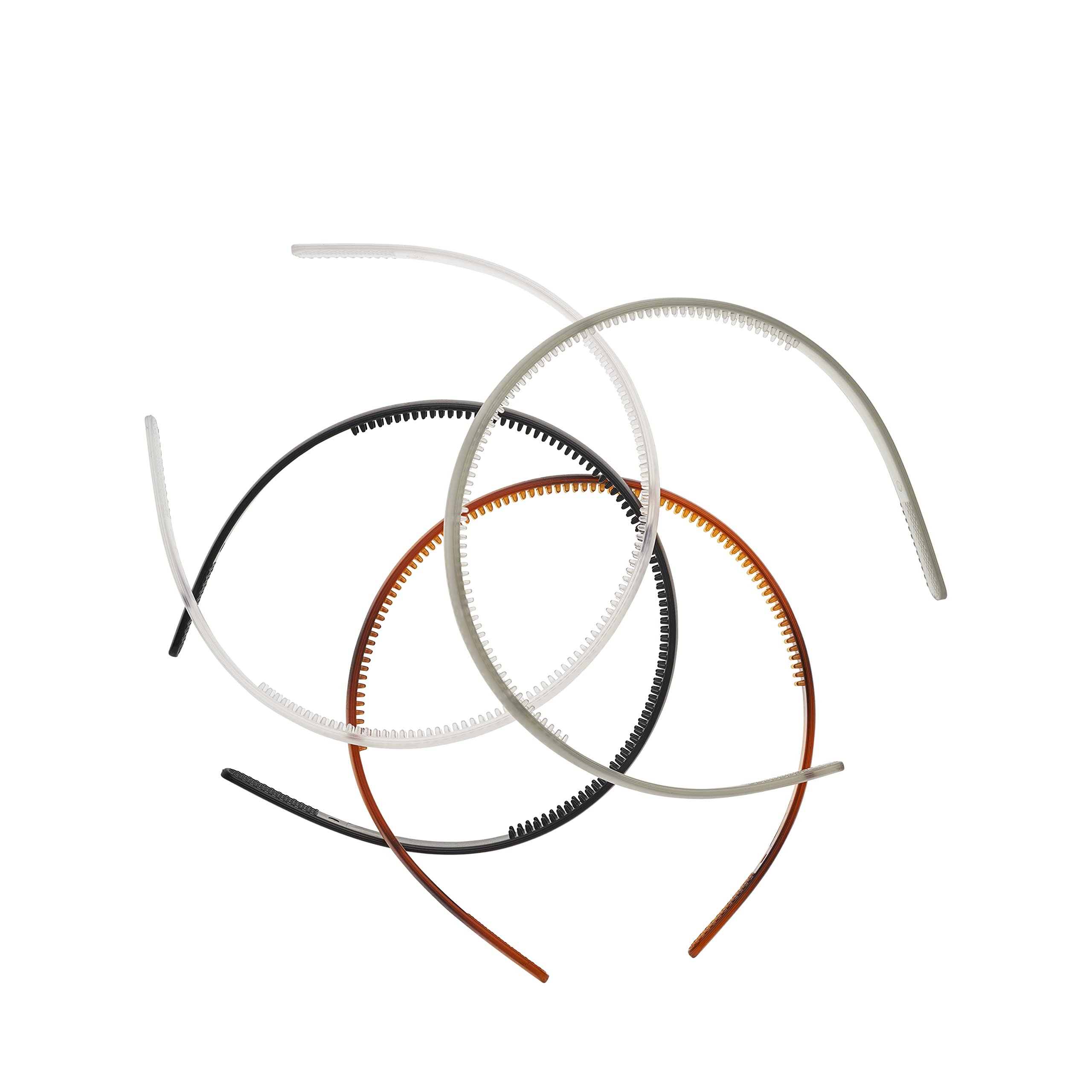 Goody Frost Headband in tort shade offers comfortable all-day wear for any hairstyle.