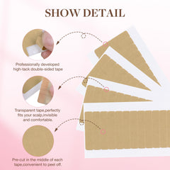 GOO GOO invisible adhesion blends with natural hair for discreet extensions.