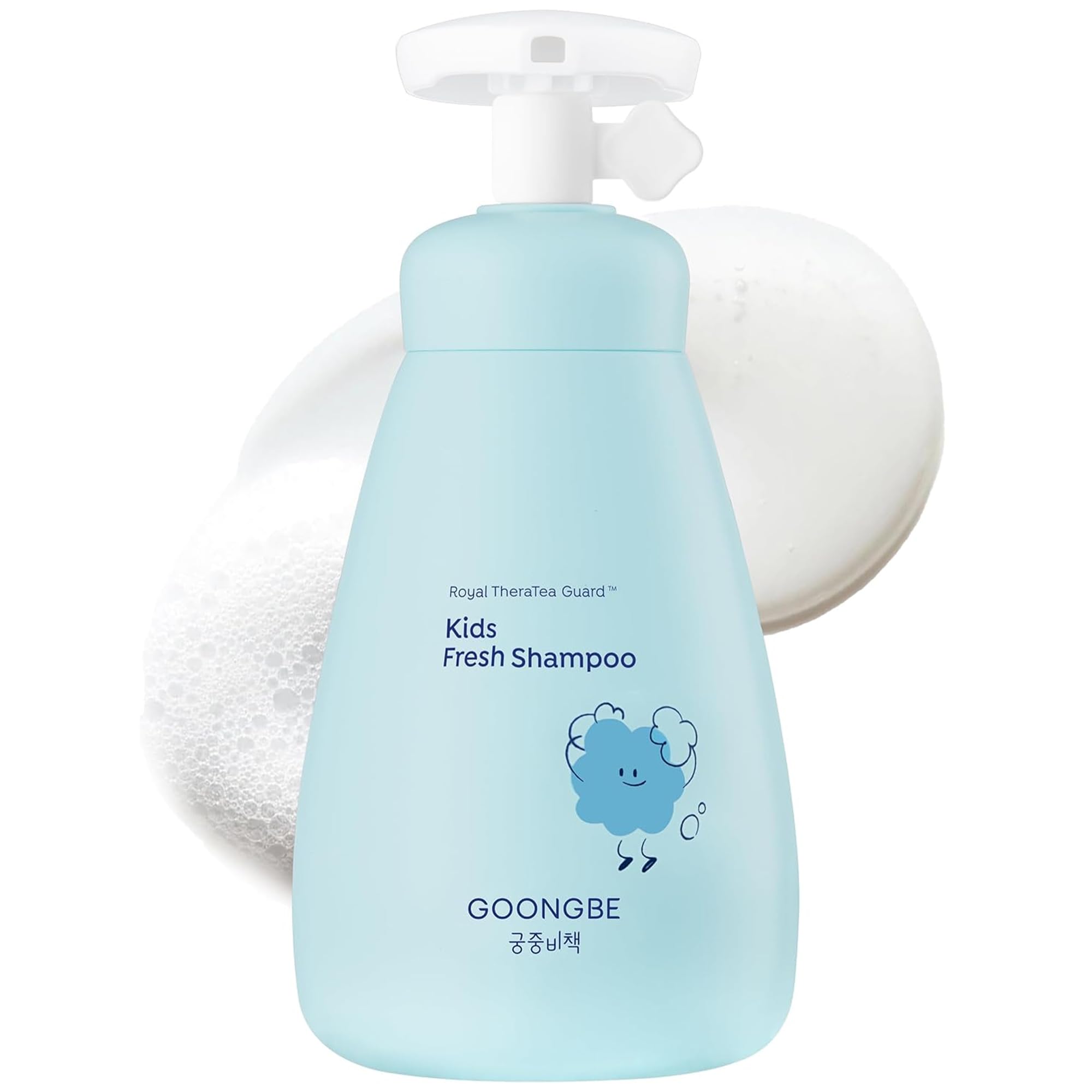 GOONGBE Kids Fresh Shampoo bottle front for gentle cleansing on active kids.