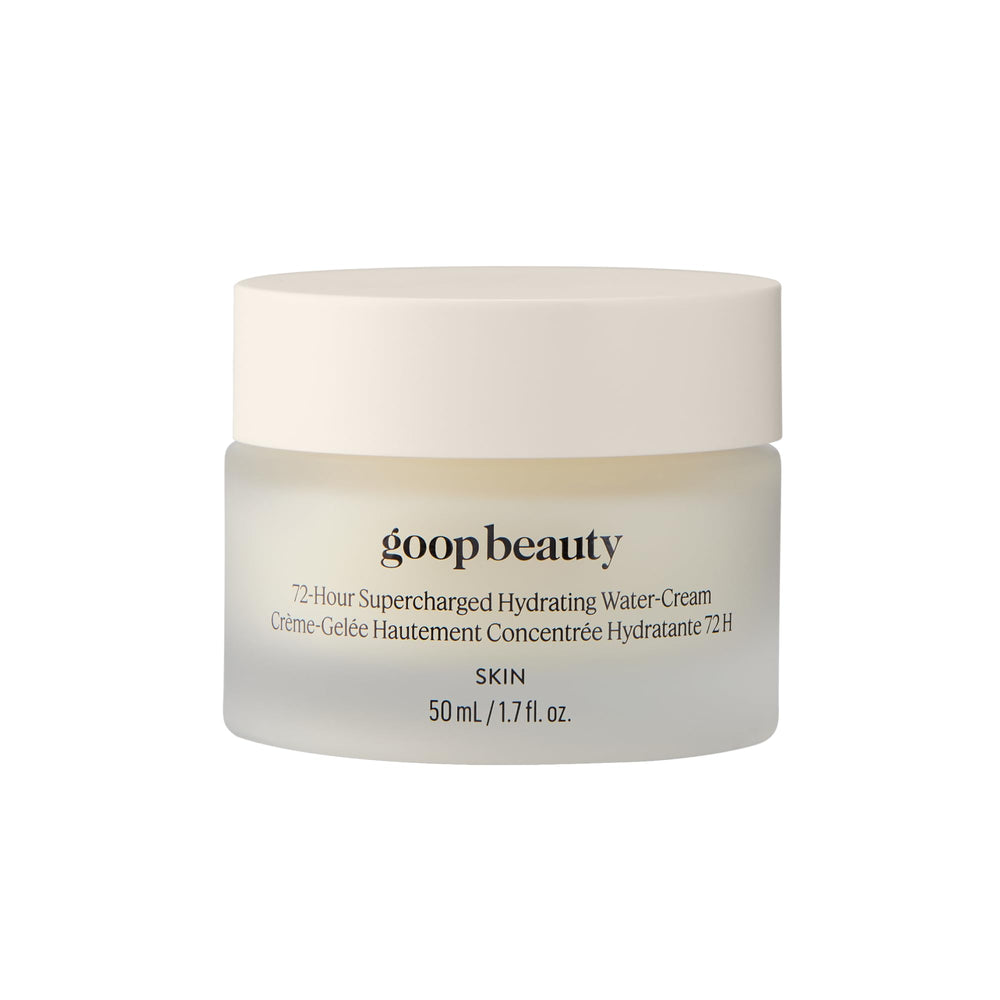 goop Beauty 72-Hour Hydrating Water Cream bottle delivering long-lasting moisture