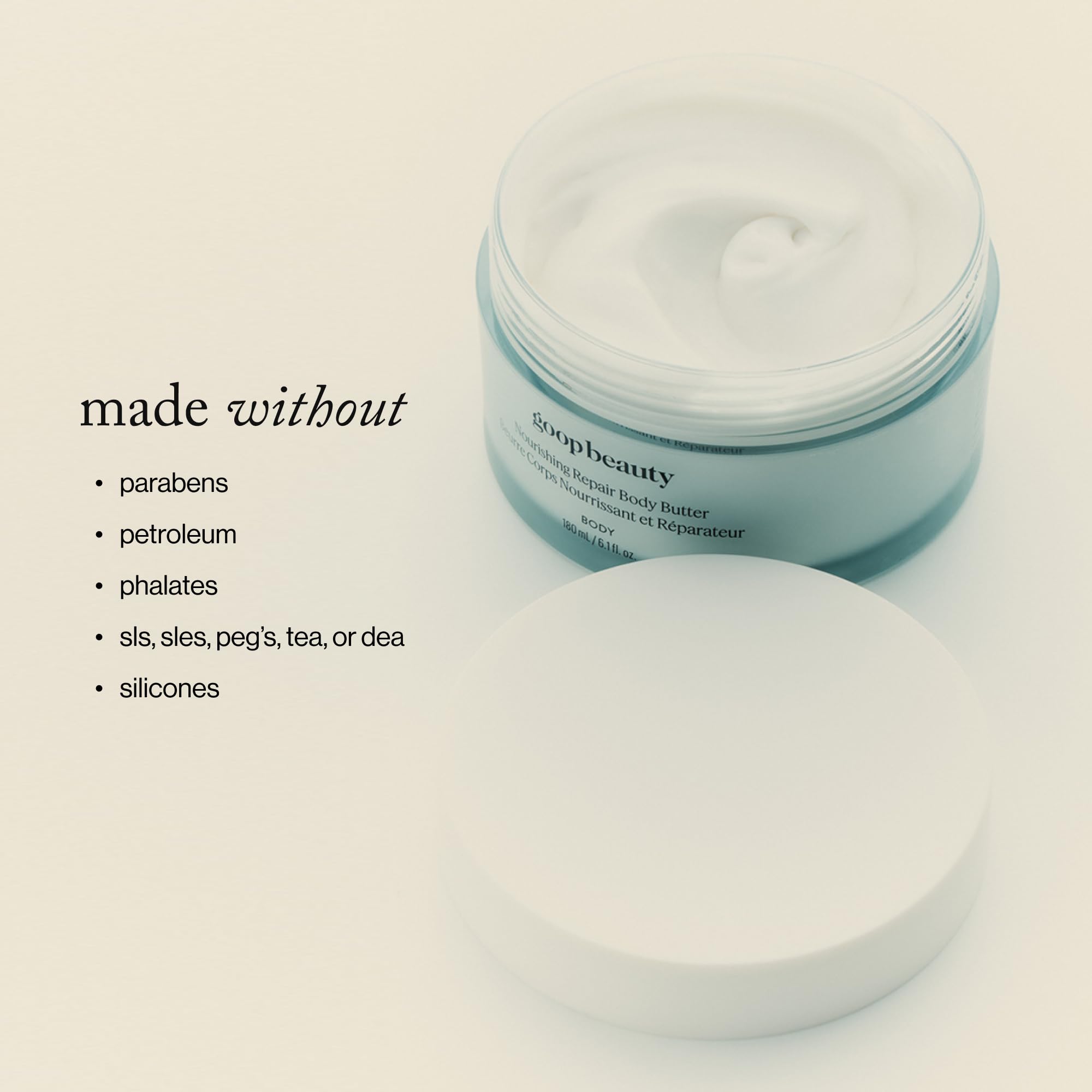 Goop Beauty Body Butter on arm shows easy, even application