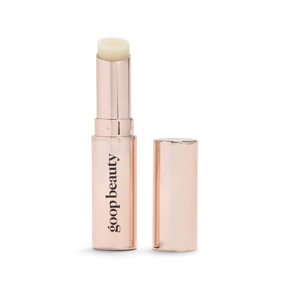 goop Beauty Clean Lip Balm packaging shows premium design for on-the-go lips.