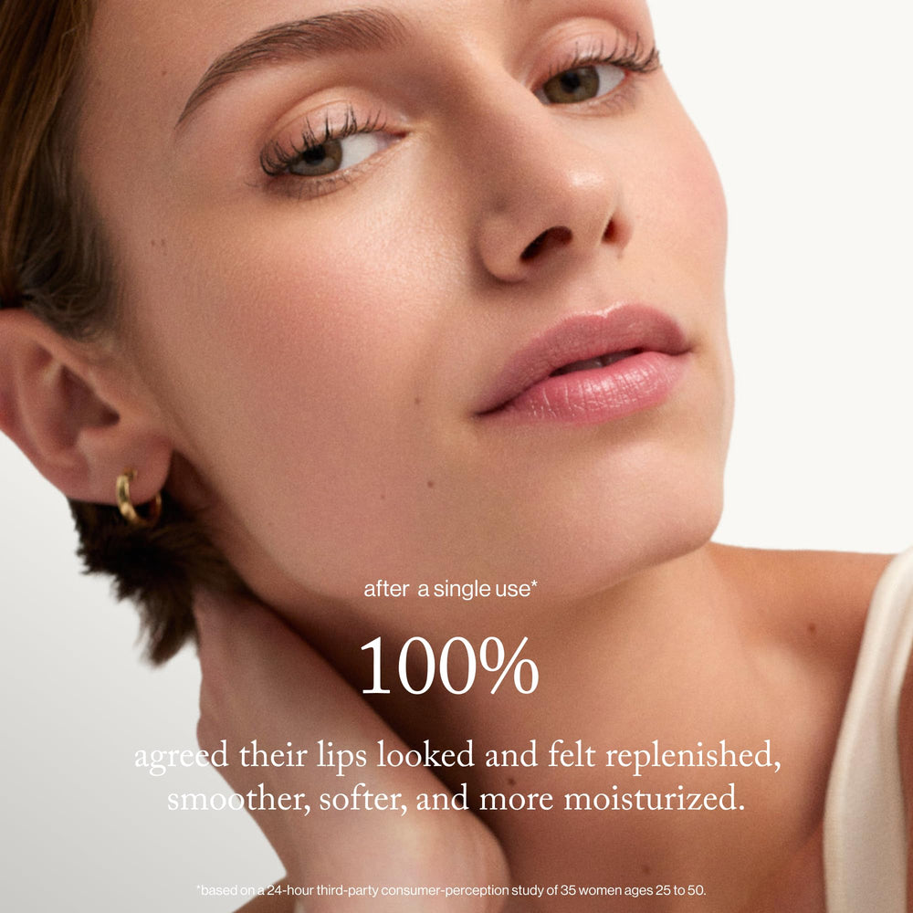 goop Beauty Clean Lip Balm showcases shea butter for dry lip care.