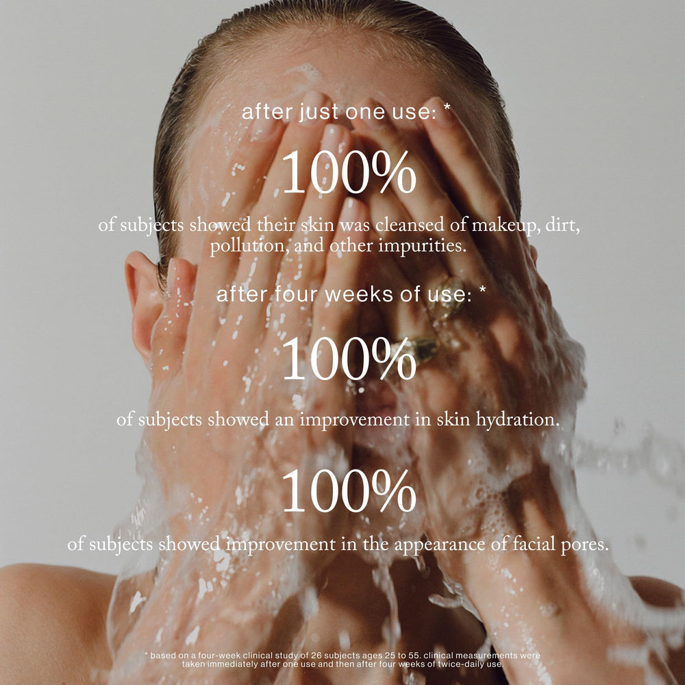Goop Beauty Daily Detox Foaming Cleanser ingredients focus with malachite and AHAs