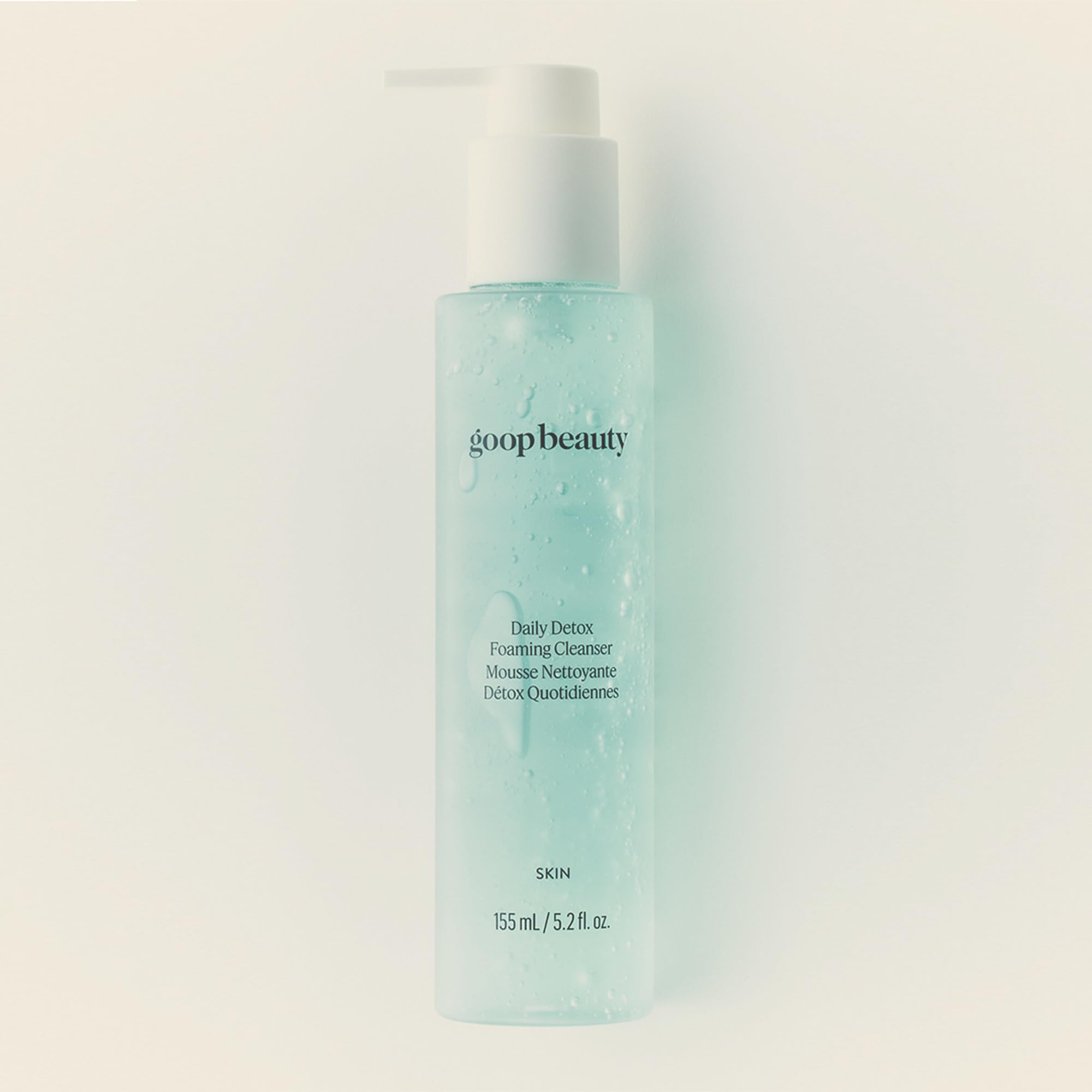 Goop Beauty Daily Detox Foaming Cleanser removes makeup from skin during cleanse