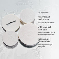 Goop Beauty Eye Masks serum appears milky with niacinamide for brightness and hydration.