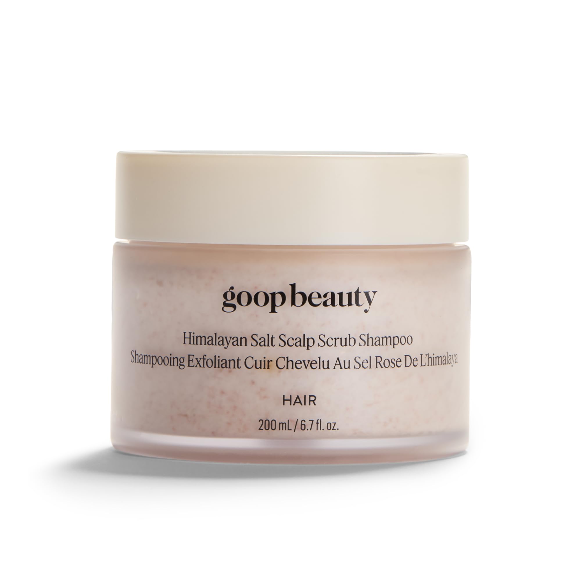 Goop Beauty Scalp Scrub Shampoo with Himalayan pink salt for detoxifying scalp cleanse