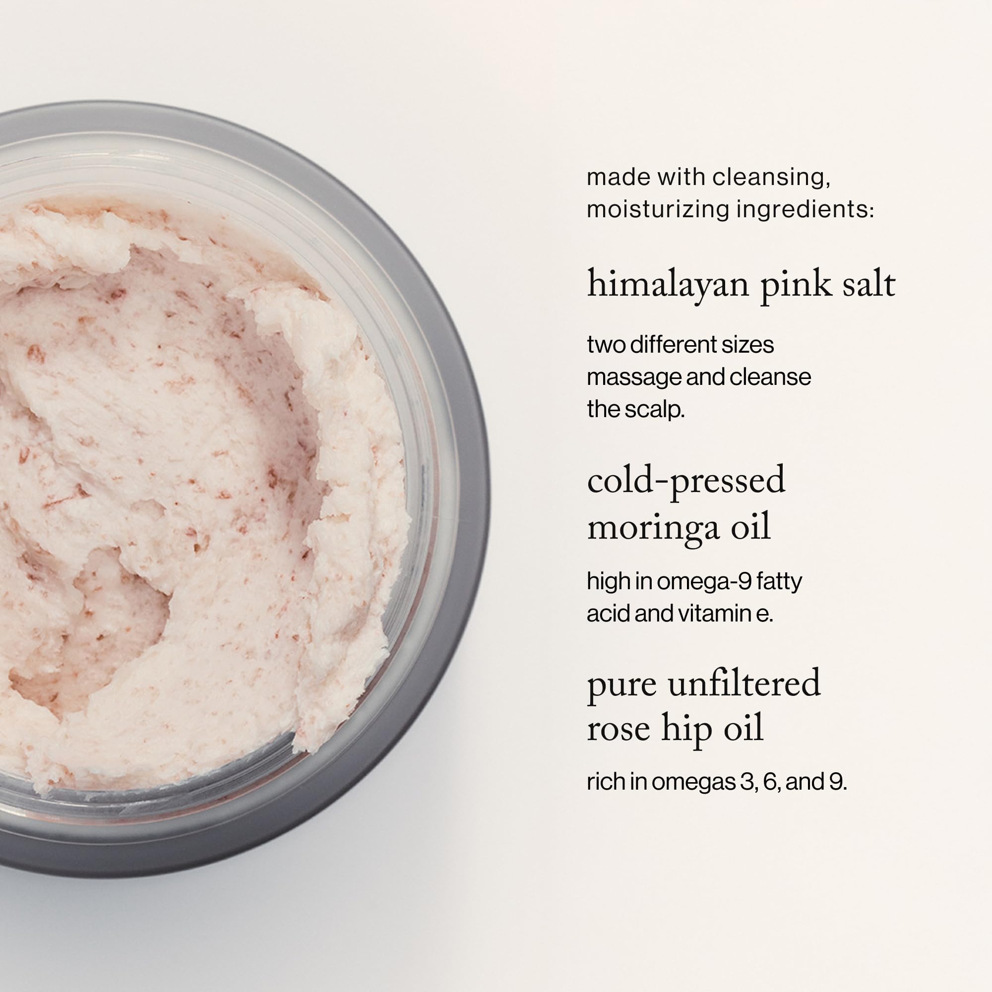 Goop Beauty Scalp Scrub Shampoo featuring moringa oil for added moisture