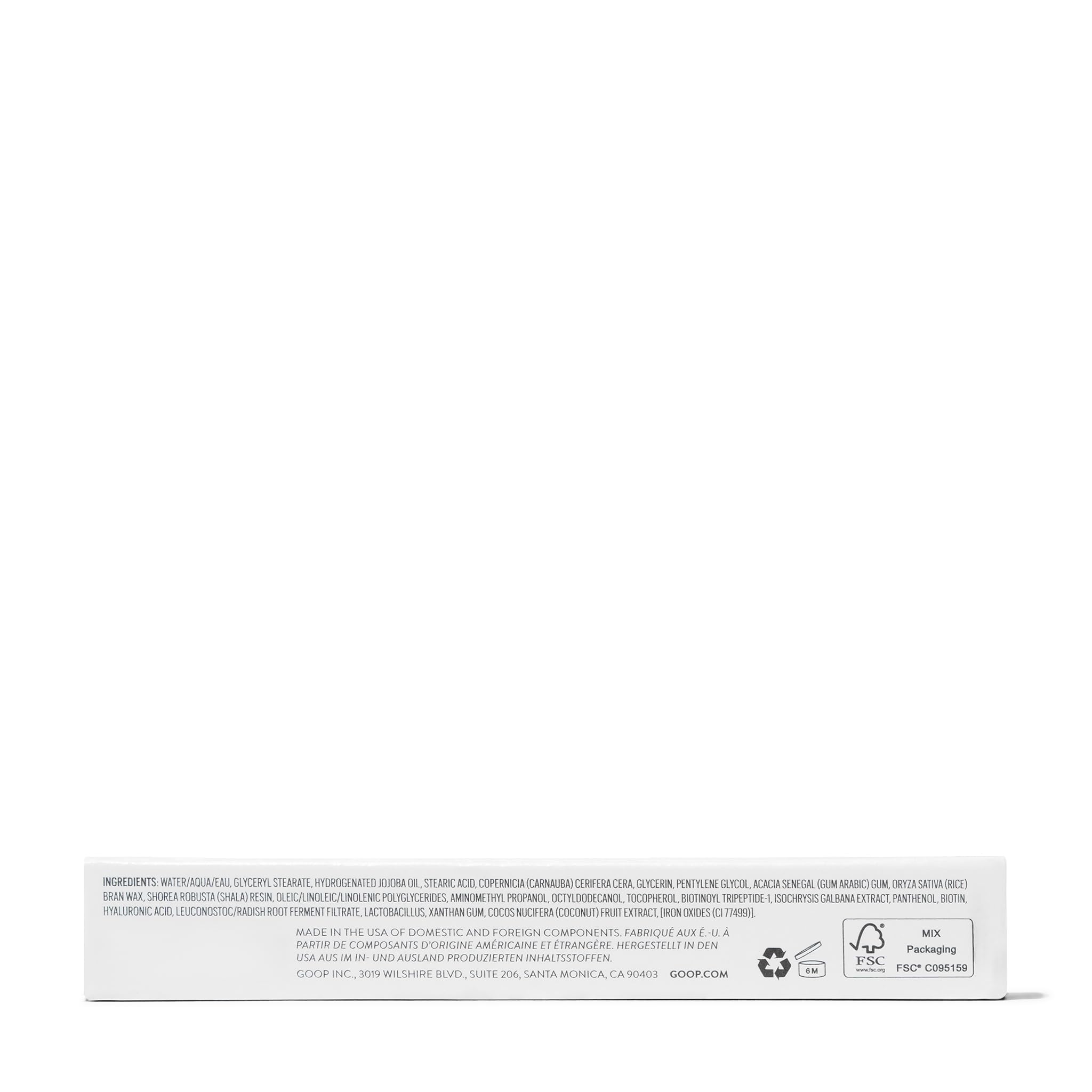Goop Featherlash Tahitian microalgae component highlighted for lash density.