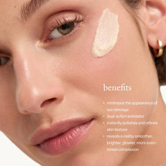 goop Microderm Exfoliator glycolic-acid action helps remove dull skin for brightness.
