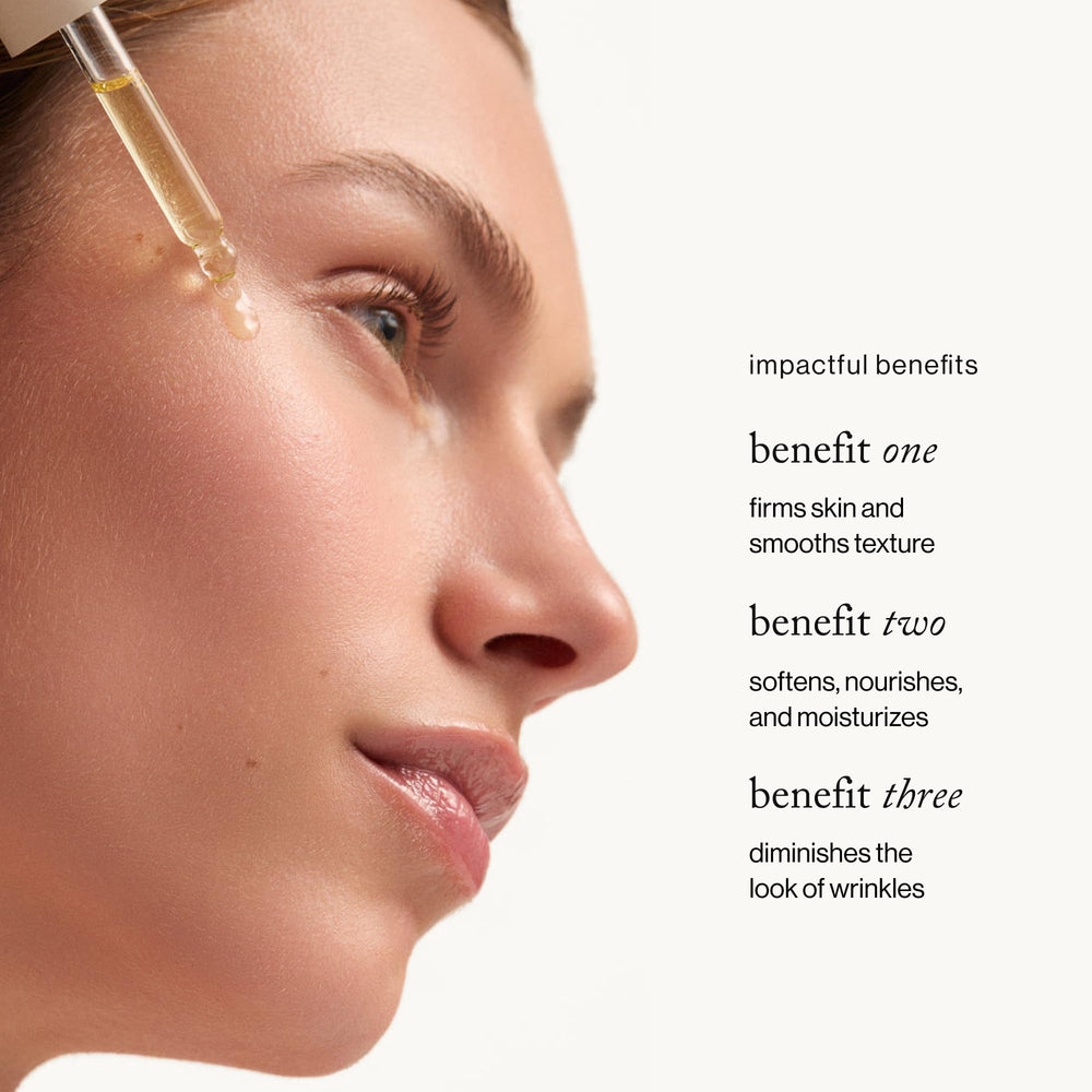 Goop Nutrient Face Oil close-up highlighting bakuchiol, cacay, and amla