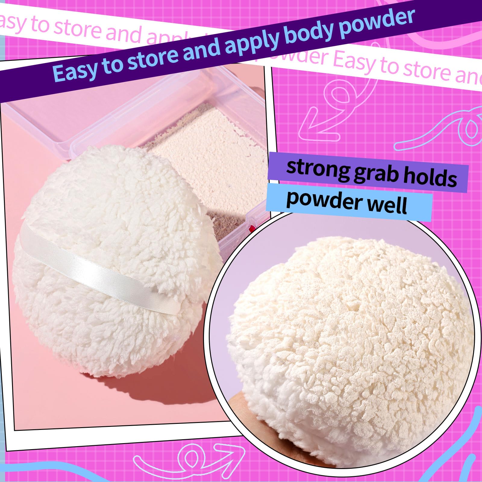 Gootaimi washable powder puff for repeated use