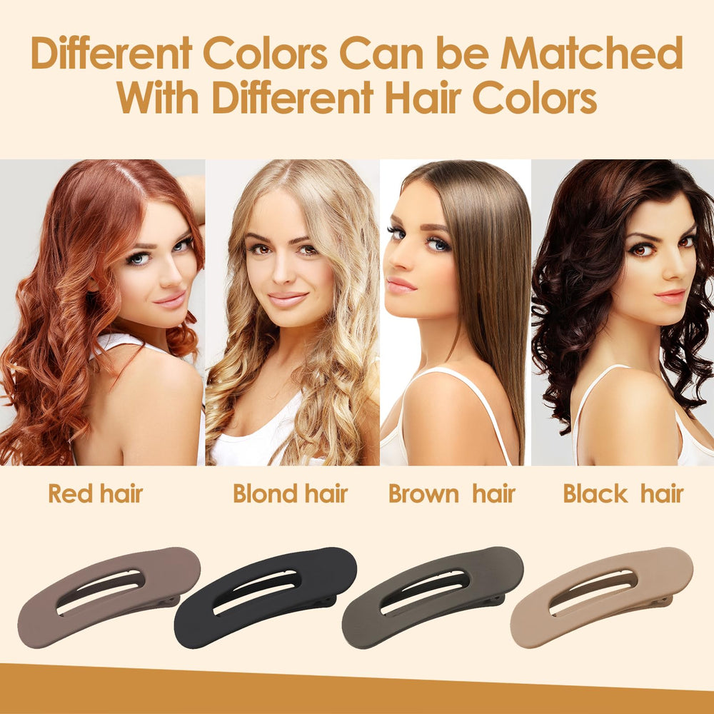 GOOWEAYY small flat hair clip brown color for versatile everyday styling.