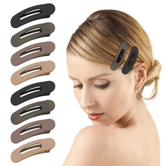 GOOWEAYY small flat hair clip front view with slim profile for comfortable all-day wear.