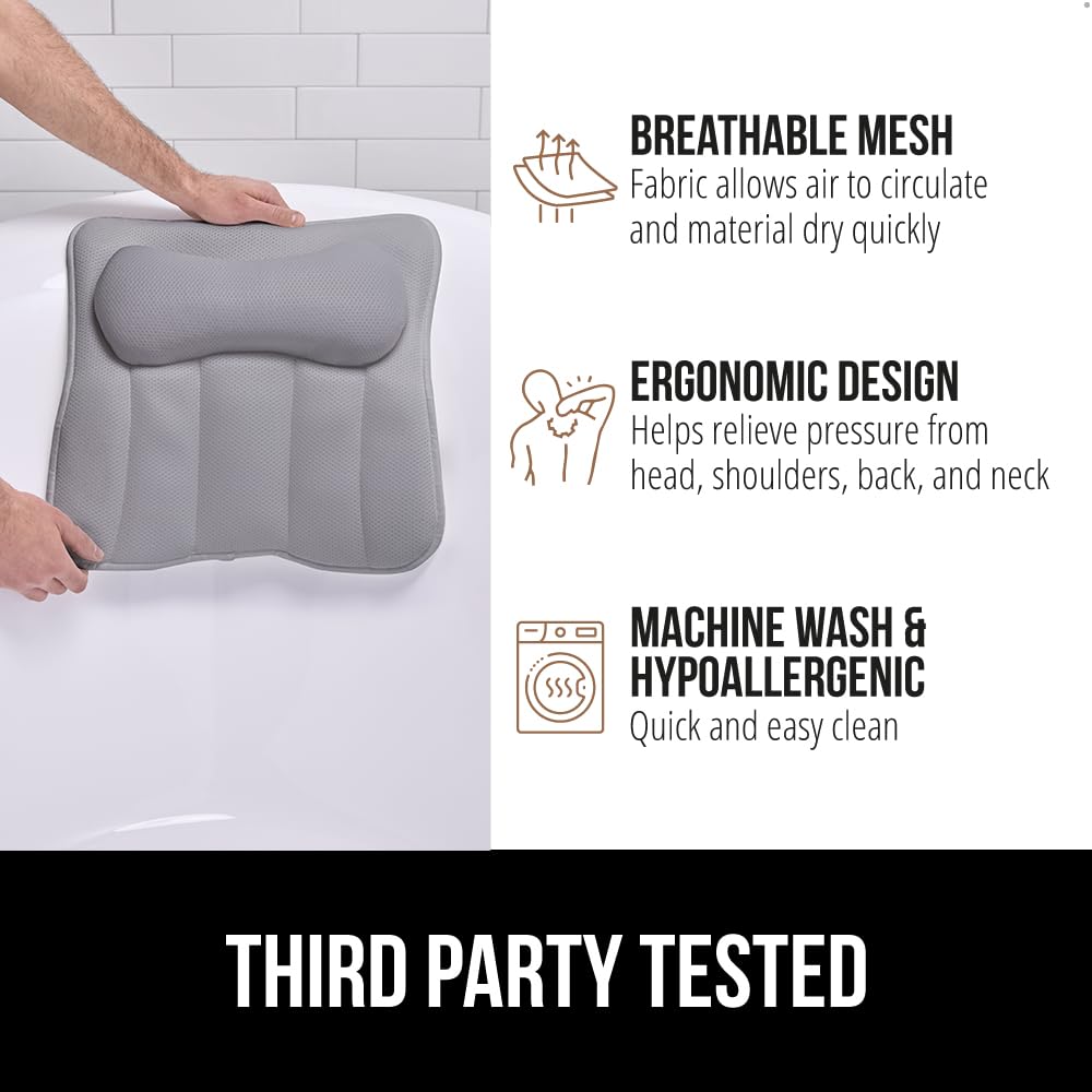 GORILLA GRIP hypoallergenic pillow is machine washable for easy maintenance.