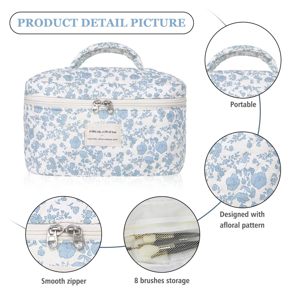 Gosect gift-ready makeup bag in floral pattern, ideal for gifting.