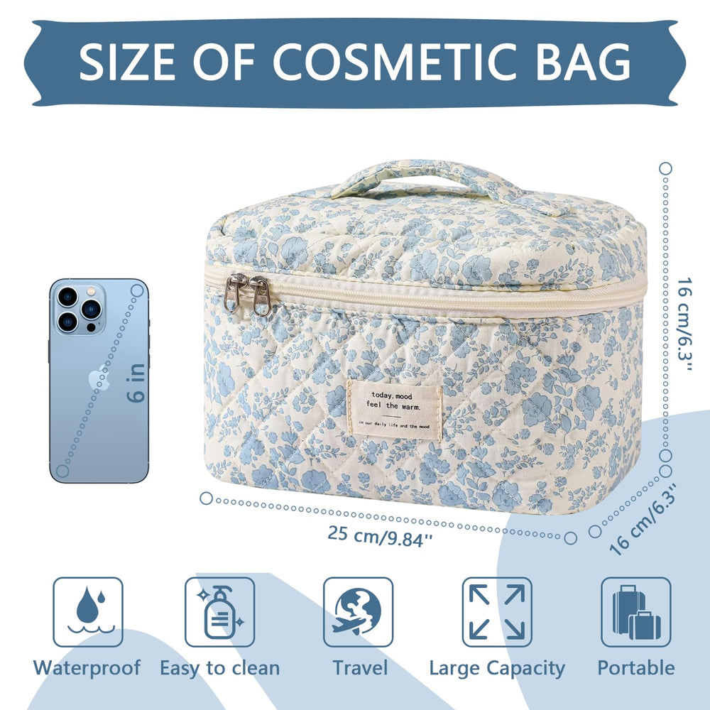 Gosect makeup bag for travel essentials, keeps cosmetics neatly organized.