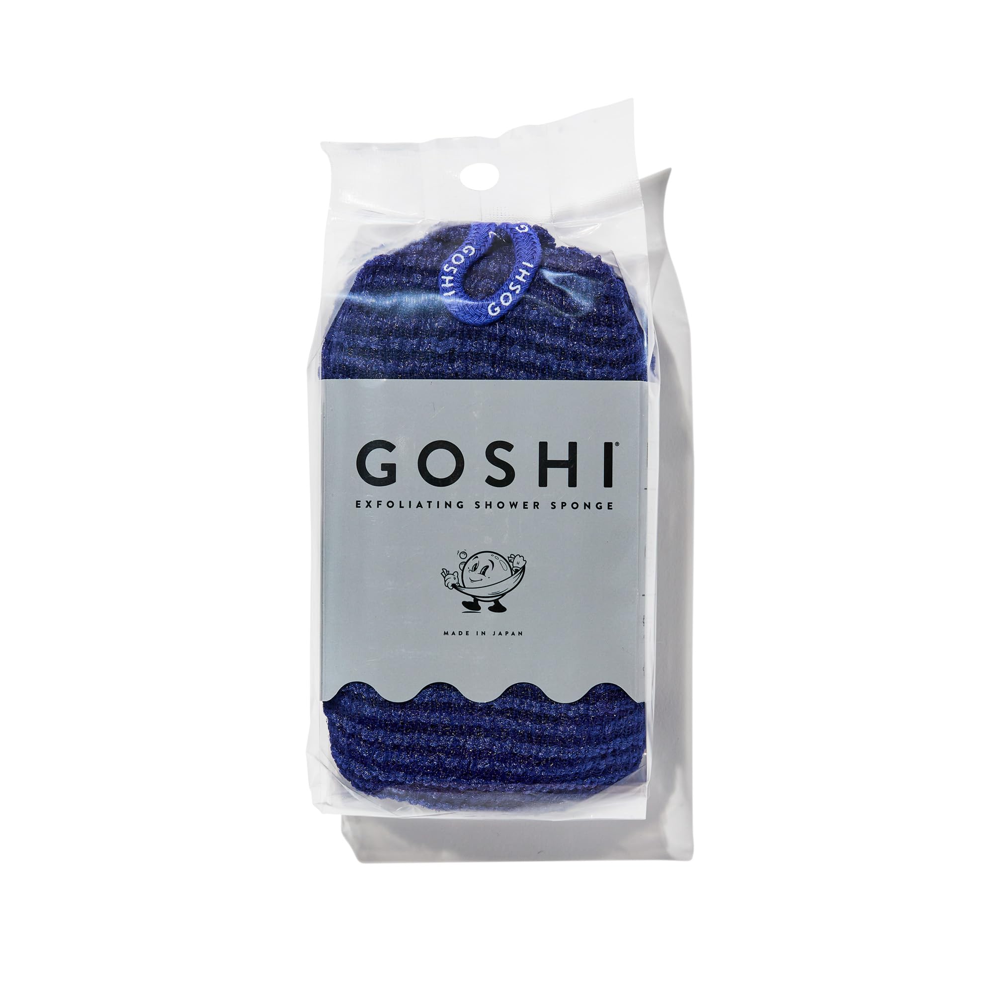 GOSHI esponja exfoliante de ducha Indigo azul para exfoliación suave