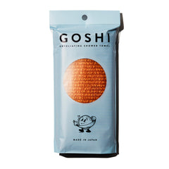 Toalla exfoliante GOSHI, textura rugosa para exfoliar suavemente durante la ducha.