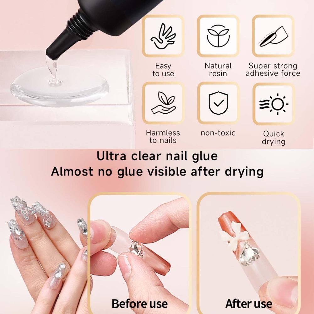 Gosojam nail glue water-resistant hold stands up to daily tasks.