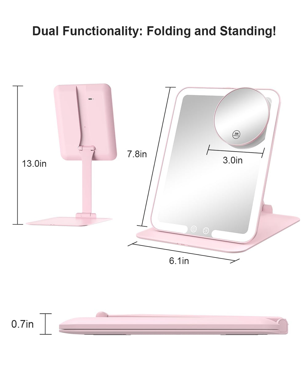 Gospire adjustable 180-degree stand enables flexible angle during routines.