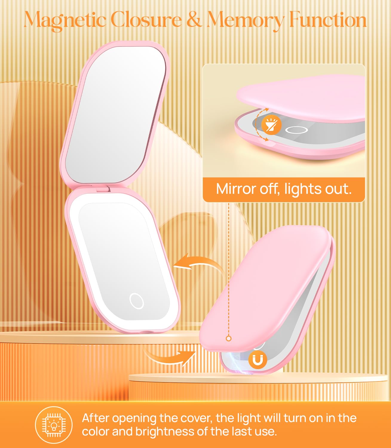 Gospire compact mirror, ideal gift for sisters, wives, or moms.