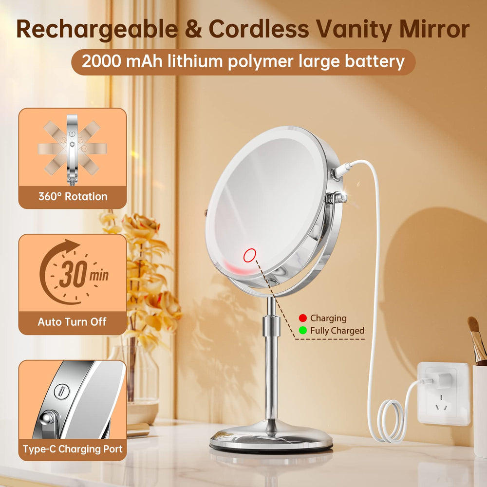 Gospire 360° swivel mirror for versatile viewing from any side.