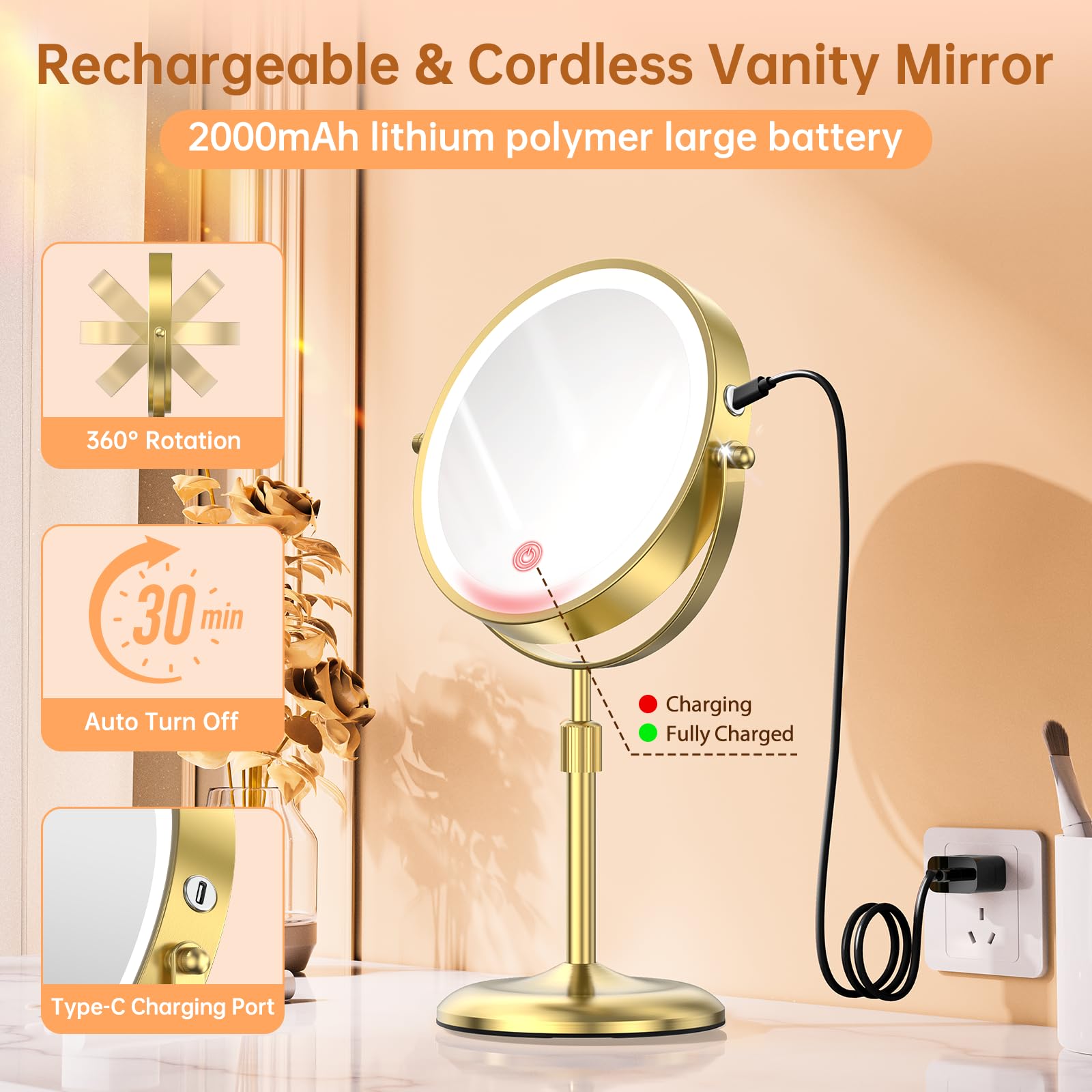 Gospire rechargeable 2000mAh battery provides cordless power for hours